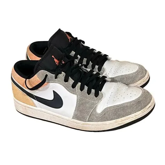 Air Jordan 1 Low SE Flight Club Men’s Size 9 Black Grey Suede Athletic Sneakers - Picture 2 of 11